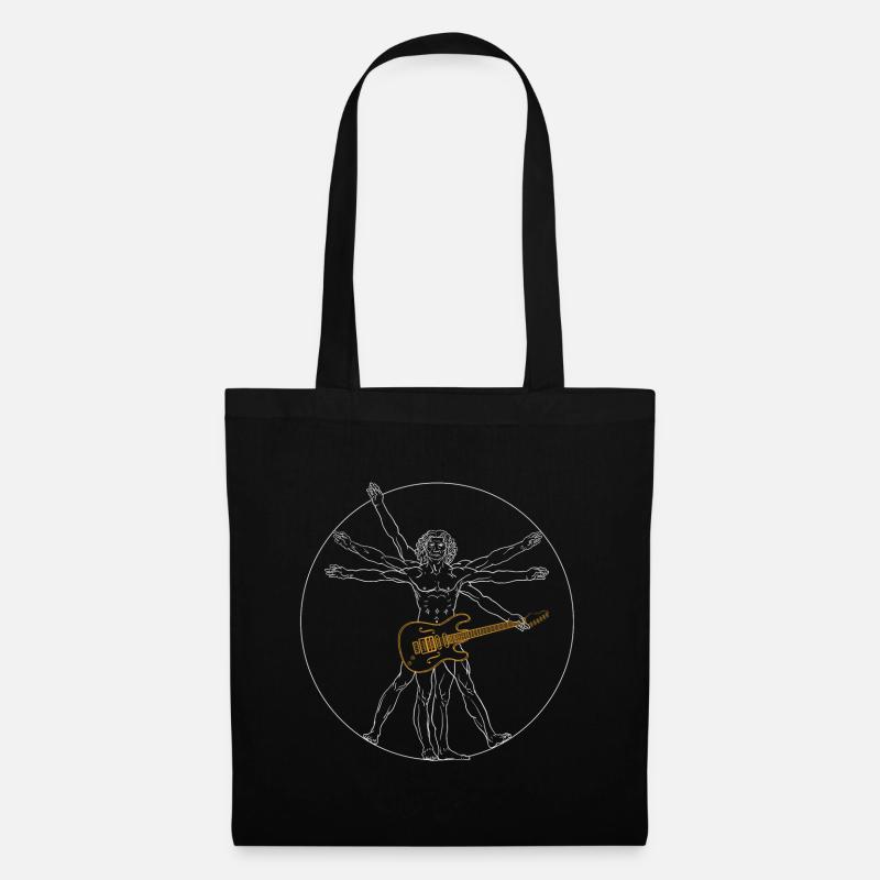 Guitar Da Vinci - Guitar Rock Gift - Tote Bag - black