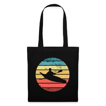 Canoë kayak sports nautiques bateau rafting - Sac en tissu - noir - Devant