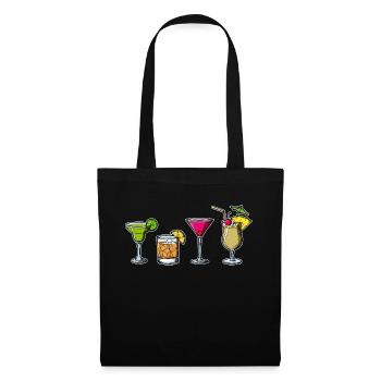 Cocktails long drinks drinking drunk party - Tote Bag - black - Front