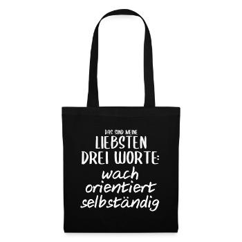 Anästhesie Anästhesist Spruch wach Geschenk lustig - Stoffbeutel - Schwarz - Vorne