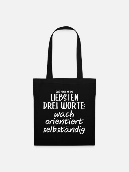 Anästhesie Anästhesist Spruch wach Geschenk lustig - Stoffbeutel - Schwarz