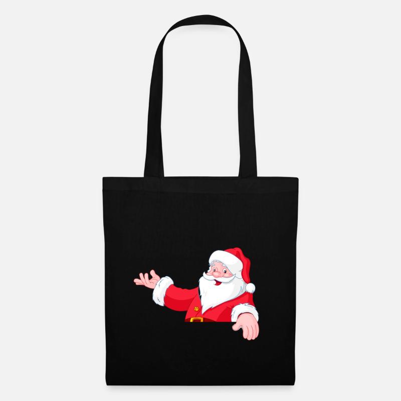 Weihnachtsmann - Stoffbeutel - Schwarz