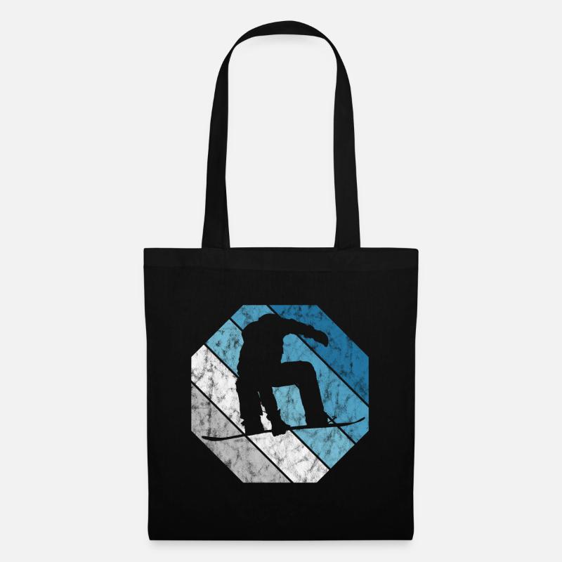 Snowboard Snowboarder Snowboarding Retro Gift - Tote Bag - black