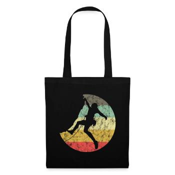 Alpinisme Escalade Cadeau Bouldering Retro Cool - Sac en tissu - noir - Devant