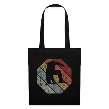 Snowboard snowboard snowboarding rétro cadeau - Sac en tissu - noir - Devant