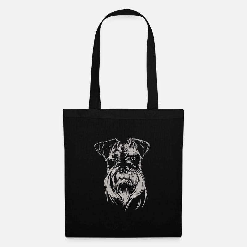 Schnauzer - Hund - Stoffbeutel - Schwarz