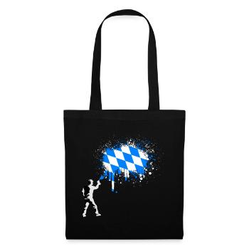 Bavaria Flag Graffiti Splashes of Color - Tote Bag - black - Front
