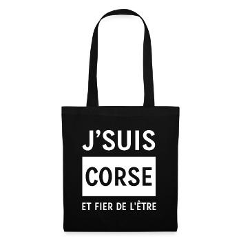 JE SUIS CORSE ET FIER DE L'ETRE - Sac en tissu - noir - Devant