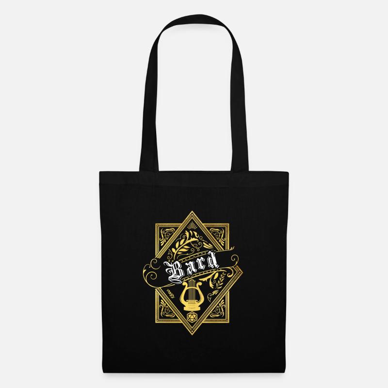 JDR Bard RPG character classes - Tote Bag - black