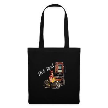 Hot Rod Glam Auto Print - Sac en tissu - noir - Devant