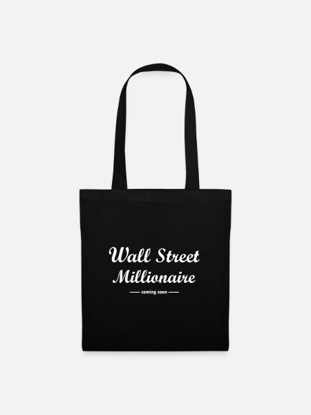 Bourse et Wall Street - Sac en tissu - noir