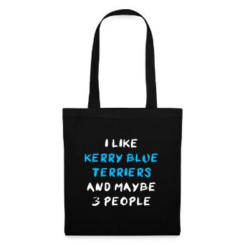 Kerry Blue Terrier - Stoffbeutel - Schwarz - Vorne