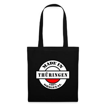 FAIT EN THURINGIE Cadeau né - Sac en tissu - noir - Devant