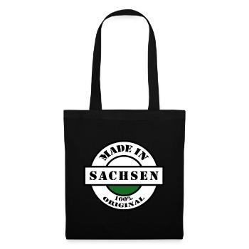 MADE IN SACHSEN Dresden Leipzig Naissance Cadeau - Sac en tissu - noir - Devant