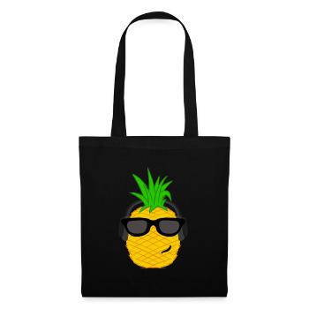 Cool ananas vacances sur les îles des Caraïbes - Sac en tissu - noir - Devant