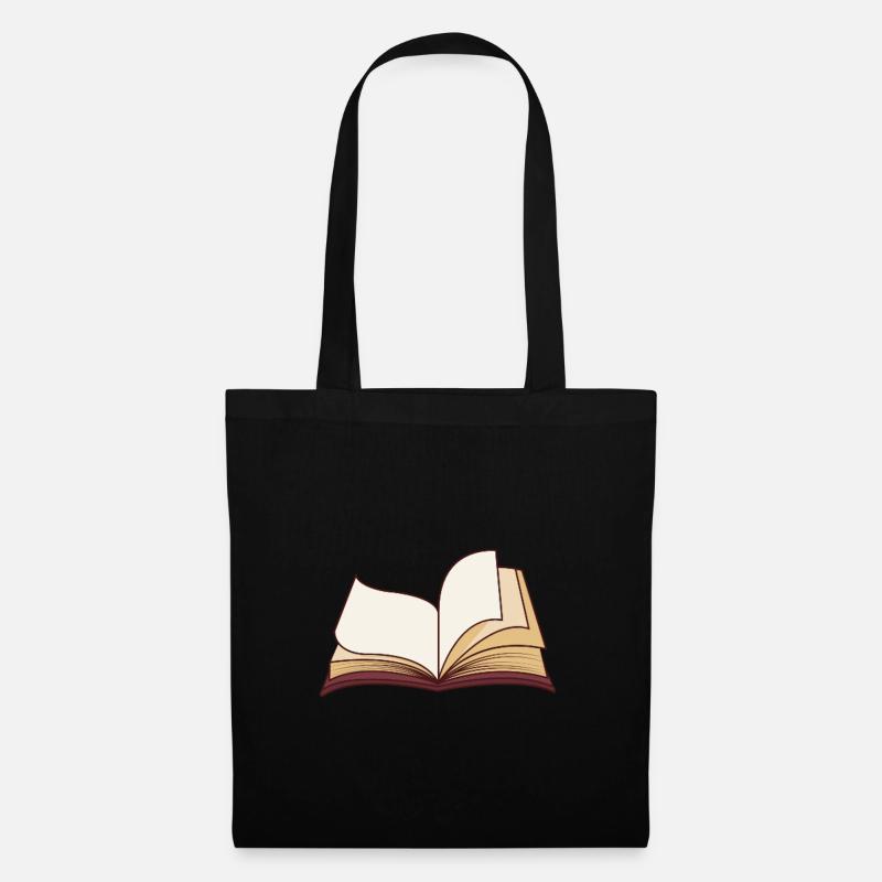 Buch Bücher Lesen Leseratte Bücherwurm Geschenk - Stoffbeutel - Schwarz