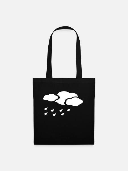 Regenwolke - Stoffbeutel - Schwarz