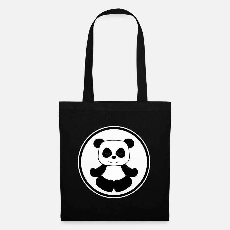 Panda - Stoffbeutel - Schwarz