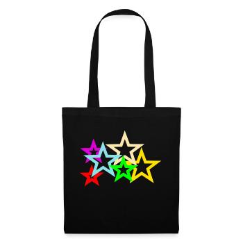 colorful stars - Tote Bag - black - Front