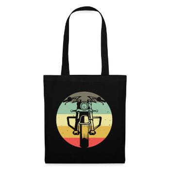 Chopper Biker Bobber Motorcycle Retro Motorcyclist - Tote Bag - black - Front