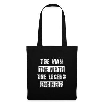 Légende de l'ingénieur - Sac en tissu - noir - Devant