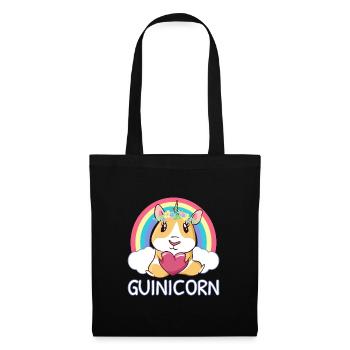 Guinicorn - Licorne Cochon d'Inde I - Sac en tissu - noir - Devant