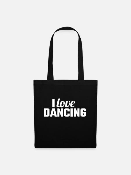 i love dancing - Stoffbeutel - Schwarz