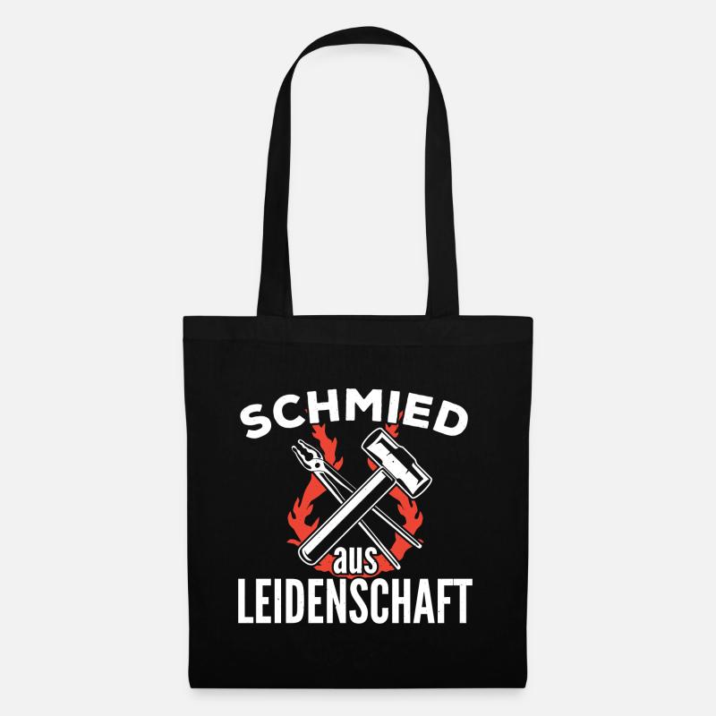 Schmied Schmiedekunst schmieden Geschenkidee - Stoffbeutel - Schwarz
