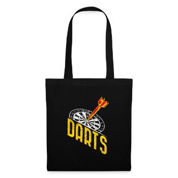 Cool darts shirt with dart board and darts - Tote Bag - black - Front