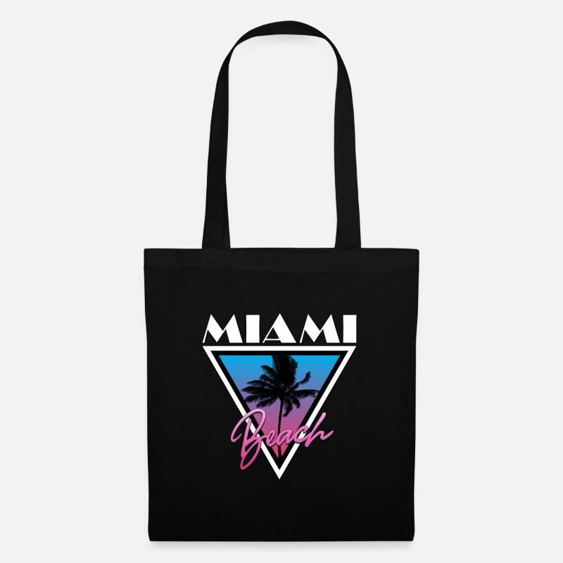 RETRO MIAMI BEACH - Stoffbeutel - Schwarz