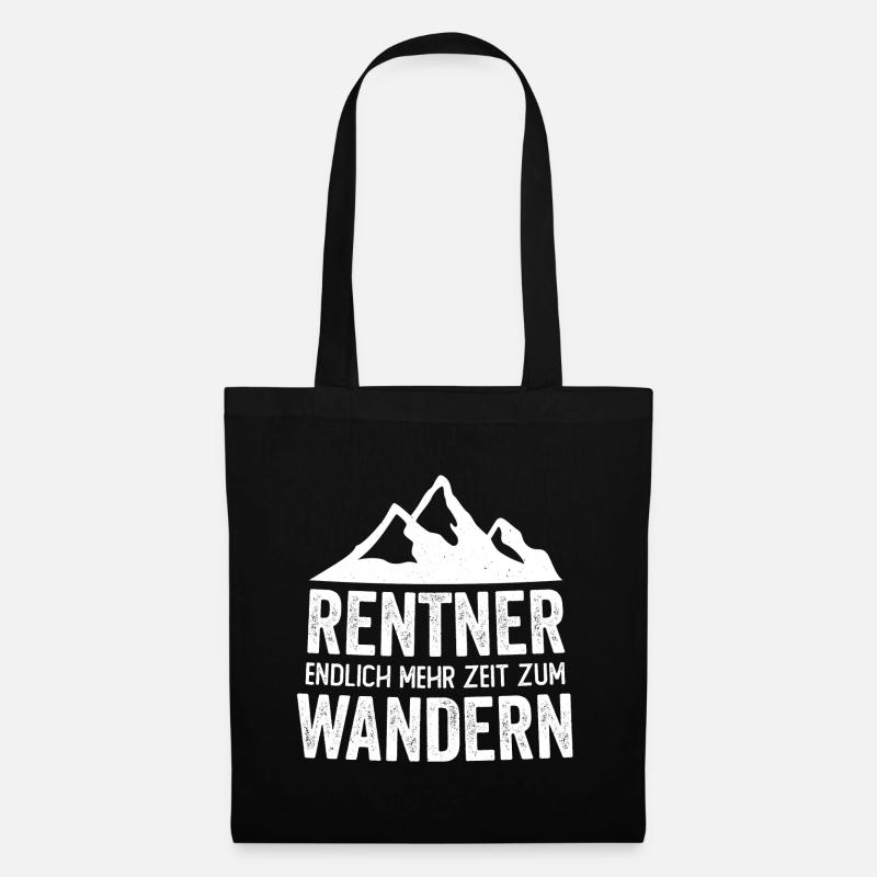Ruhestand | Rentner | Rente | Wandern | Geschenk - Stoffbeutel - Schwarz