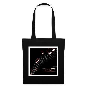 Music Key - Sac en tissu - noir - Devant