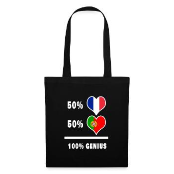 France et Portugal 100% génial / cadeau - Sac en tissu - noir - Devant
