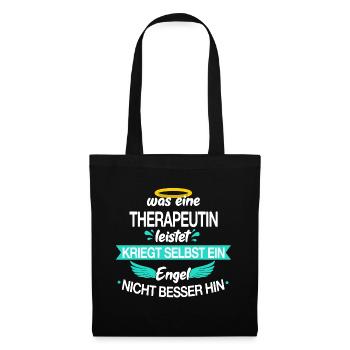 Therapeut Physiotherapeut Physio Beruf Spruch - Stoffbeutel - Schwarz - Vorne