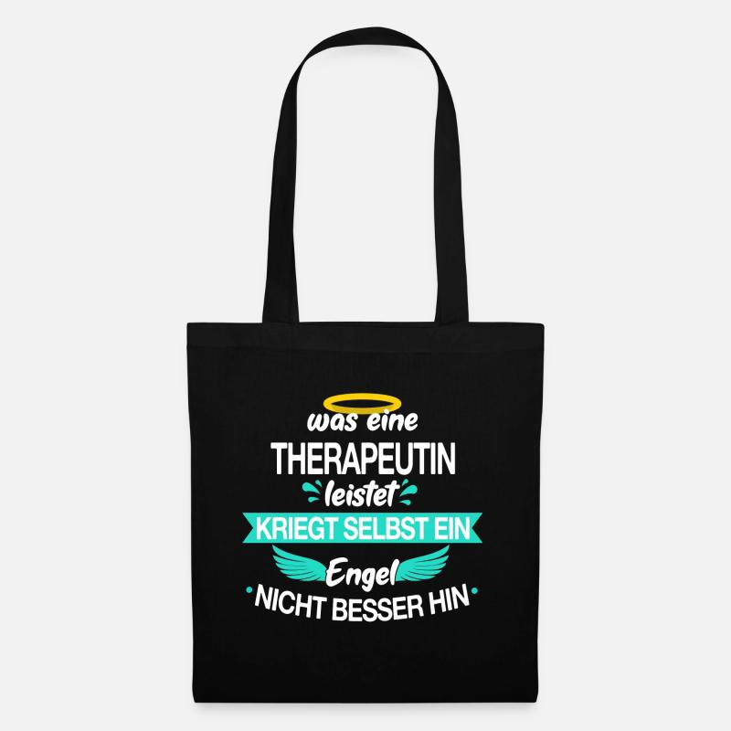 Therapeut Physiotherapeut Physio Beruf Spruch - Stoffbeutel - Schwarz