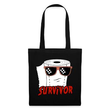 Lunettes de soleil drôles en papier toilette Survivor - Sac en tissu - noir - Devant