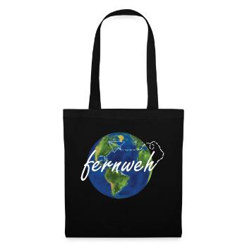 Fernweh - Stoffbeutel - Schwarz - Vorne