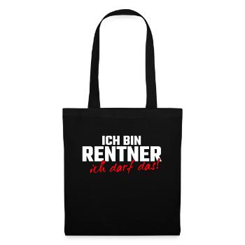Rentner - Stoffbeutel - Schwarz - Vorne
