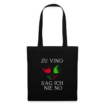 Weinfürst Wein „Zu Vino sag ich nie No“ - Stoffbeutel - Schwarz - Vorne
