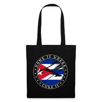 Cuba Drapeau Contour Vacances Caraïbes Cuba La Havane - Sac en tissu - noir - Devant
