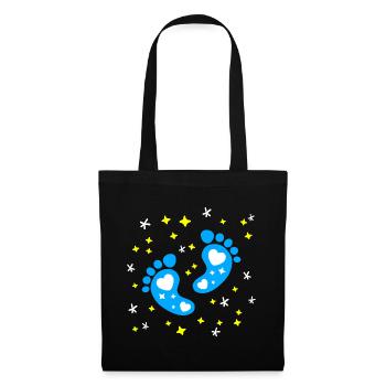 Bébé Pieds Bébé Grossesse Bébé Naissance - Sac en tissu - noir - Devant