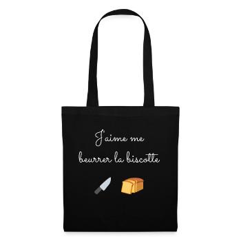 I like to butter myself the rusk - Tote Bag - black - Front