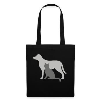 Dog and cat - Tote Bag - black - Front