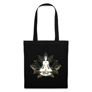 Chakras and Eye: Golden Meditation - Tote Bag - black - Front
