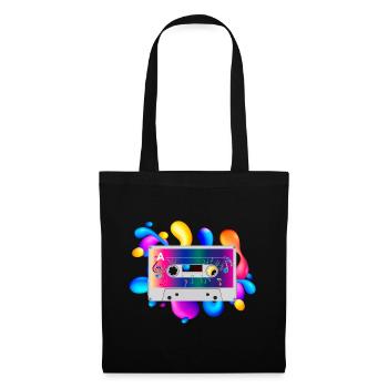 Cassette - Sac en tissu - noir - Devant