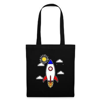 School launch rocket spaceship school start school - Tote Bag - black - Front