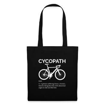 Cycopath Definition I - Weißes Fahrrad - Stoffbeutel - Schwarz - Vorne