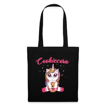 Licorne Cookie Cookie Bonbons Unicorn - Sac en tissu - noir - Devant