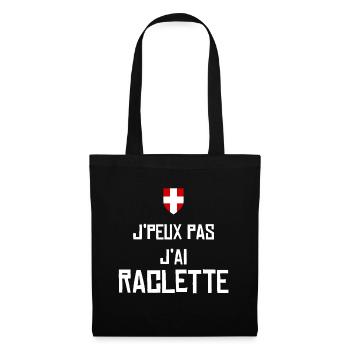 J'peux pas j'ai raclette - Sac en tissu - noir - Devant