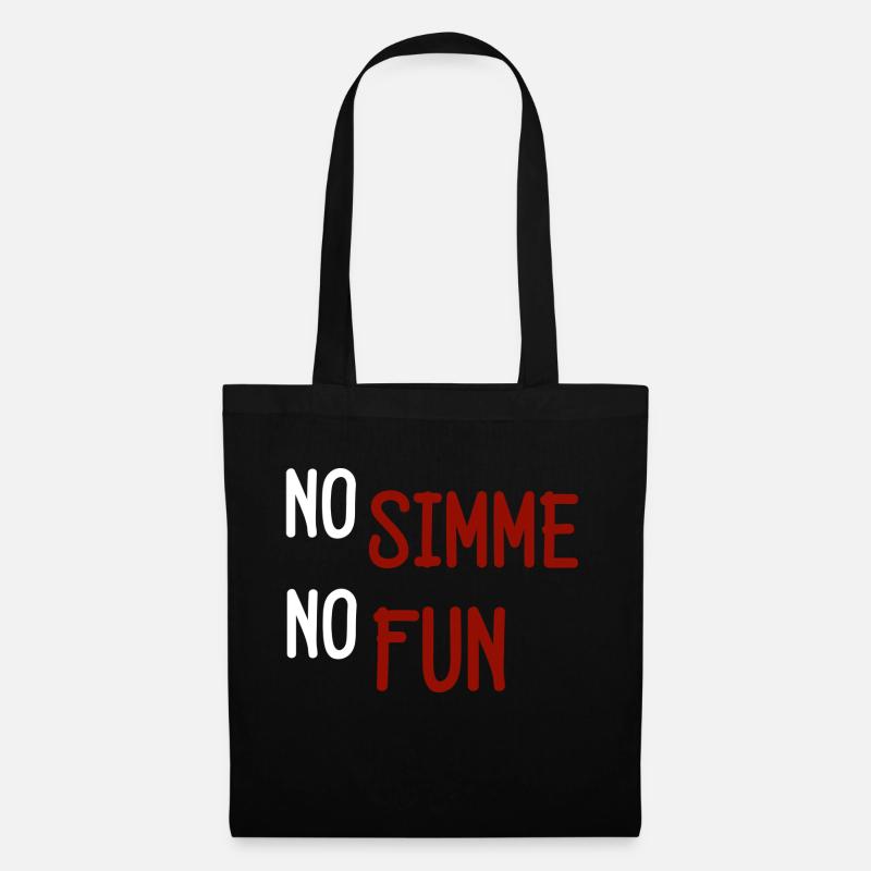 No Simme No Fun Lustiger Simson Spruch - Stoffbeutel - Schwarz